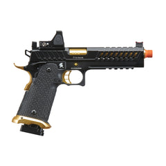 Lancer Tactical Knightshade Hi-Capa Gas Blowback Airsoft Pistol w/ Reflex Red Dot Sight