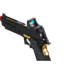 Lancer Tactical Knightshade Hi-Capa Gas Blowback Airsoft Pistol w/ Reflex Red Dot Sight