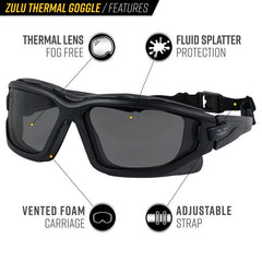 V-Tac Zulu Airsoft Goggles - black