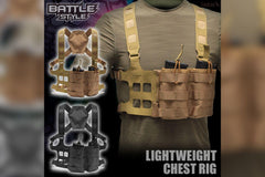 LayLax BATTLE STYLE Light Weight Chest Rig - Black