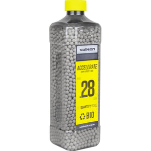 Valken Accelerate White Airsoft Biodegradable BBs - Bottle BIO