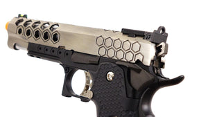 AW Custom HX25 Hi-Capa Green Gas Blowback Pistol - Silver