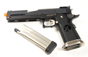 AW Custom HX22 Hi-Capa IPSC Green Gas Blowback Pistol - Black