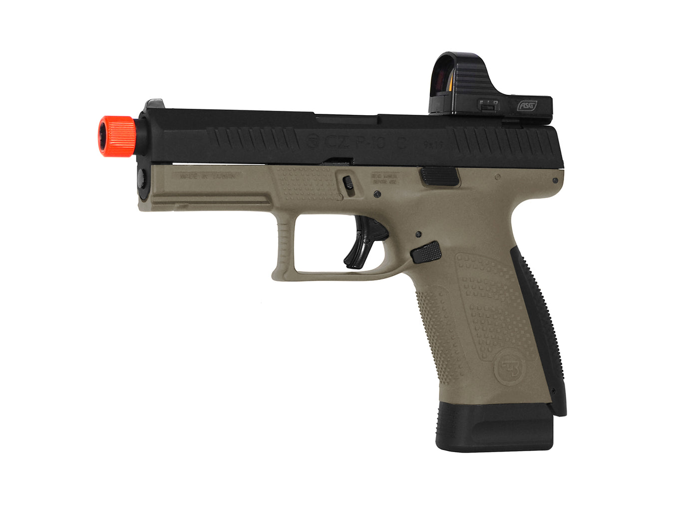 CZ P10C CO2 Airsoft Pistol, Optic Ready, Outer Threaded Barrel