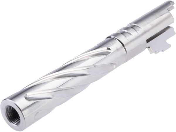 5KU Tornado Stainless Spiral Fluted Outer Barrel for Tokyo Marui Hi-Capa Airsoft Pistols