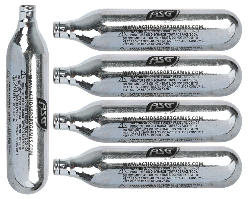 ASG 12-gram CO2 Cartridges 5-PACK (FedEx Ground Only)