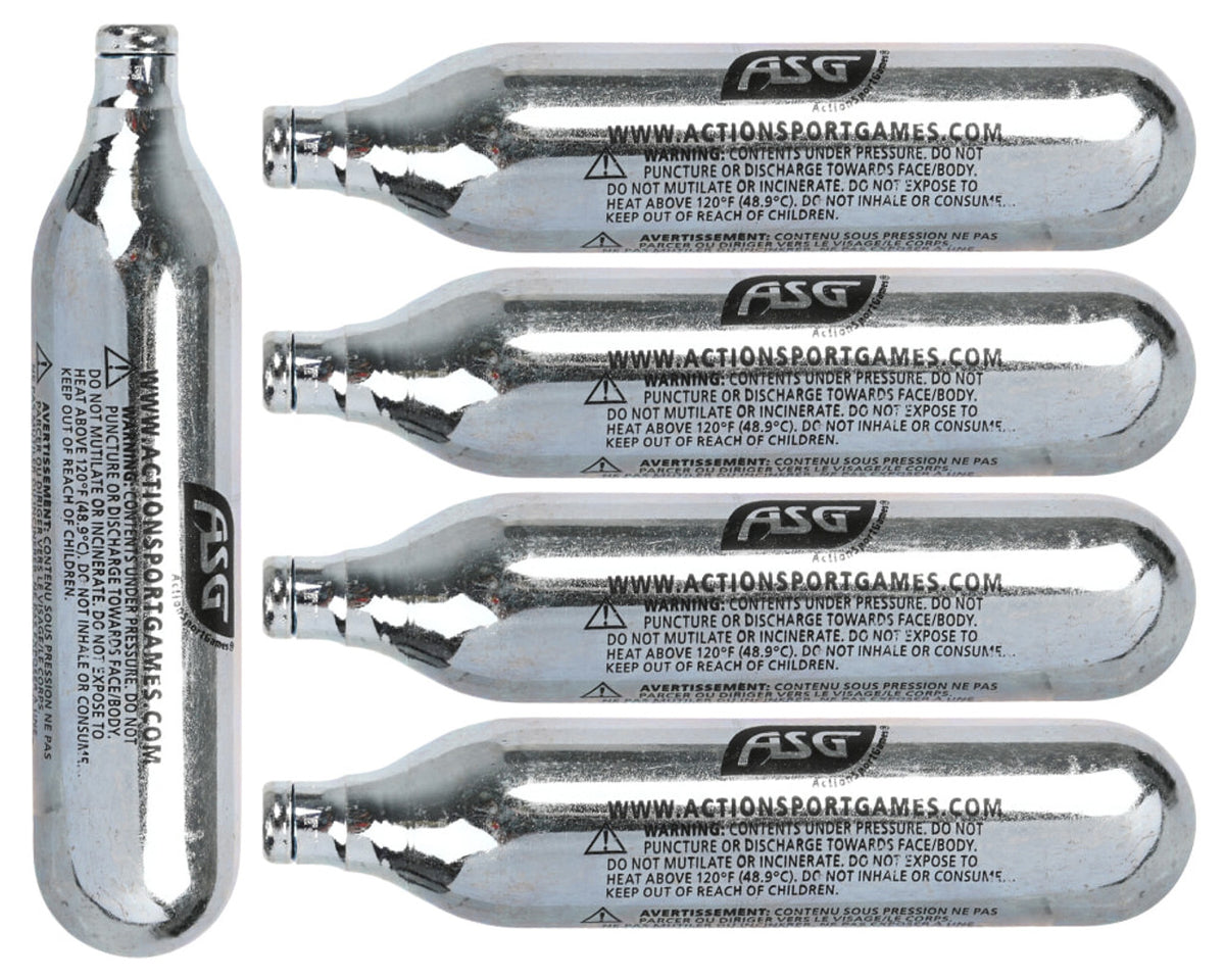 ASG 12-gram CO2 Cartridges 5-PACK (FedEx Ground Only)