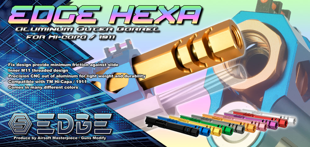 EDGE "HEXA" Aluminum Outer Barrel For Hi-Capa 5.1