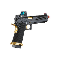 Lancer Tactical Knightshade Hi-Capa Gas Blowback Airsoft Pistol w/ Reflex Red Dot Sight