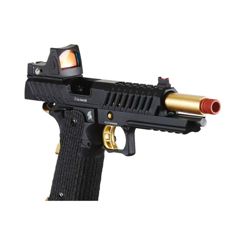 Lancer Tactical Knightshade Hi-Capa Gas Blowback Airsoft Pistol w/ Reflex Red Dot Sight