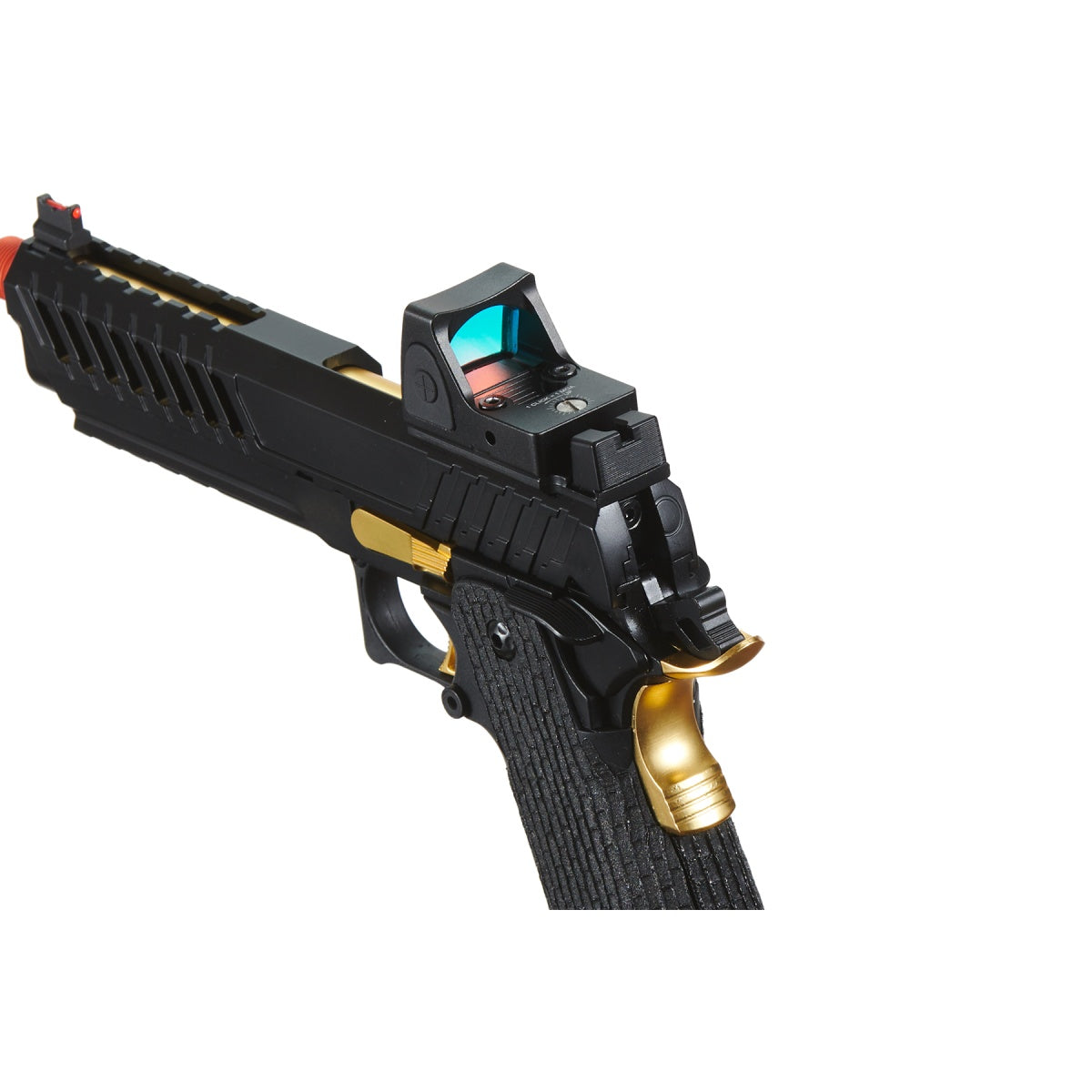 Lancer Tactical Knightshade Hi-Capa Gas Blowback Airsoft Pistol w/ Reflex Red Dot Sight