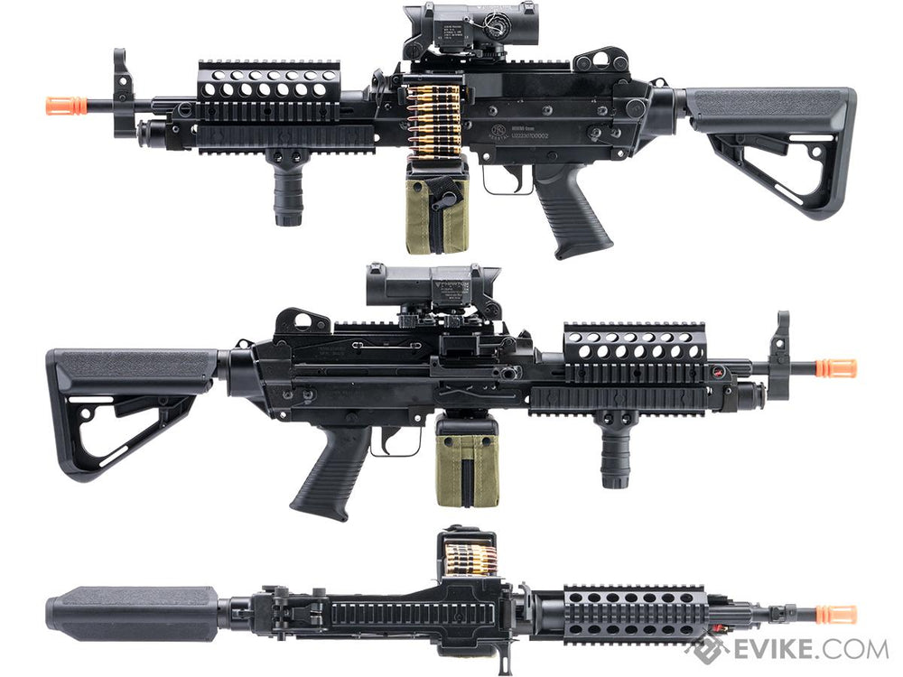 A&K x SP Systems Custom FN Licensed MK46 Mod.1 Airsoft AEG Light Machine Gun by Cybergun