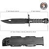 Lancer Tactical M9 Rubber Rubber Knife Training with Sheath for Airsoft Guns, Martial Arts Guard Fight; included Leg Holster Holder Handle Grip