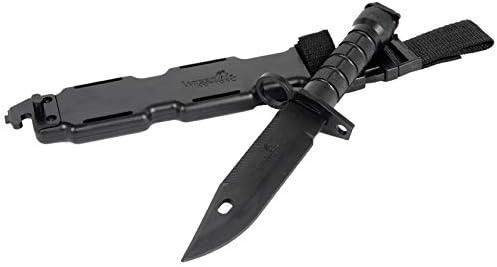 Lancer Tactical M9 Rubber Rubber Knife Training with Sheath for Airsoft Guns, Martial Arts Guard Fight; included Leg Holster Holder Handle Grip