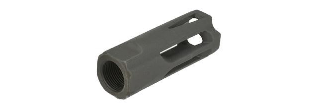 Krytac Black Metal Flash Hider 14mm Negative and Set Screw