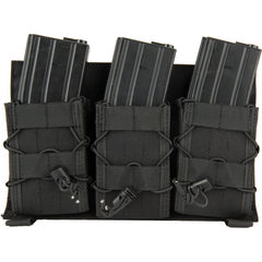 Lancer Tactical Adaptive Hook and Loop Triple AR Mag Pouch - BLACK