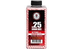 G&G .25g Red Tracer 2700 BBs Bottle - Glow