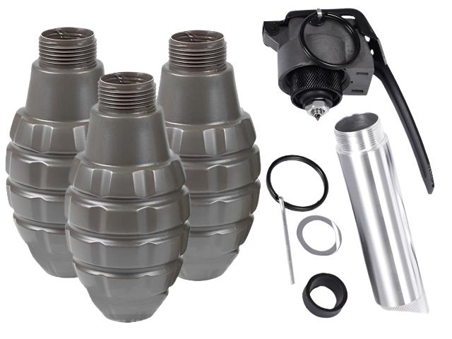Thunder B Airsoft Co2 Simulation Grenade (Package: 3 Shell Set / Distraction Grenade)