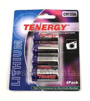 Tenergy CR123A Lithium Batteries (4-Pack)