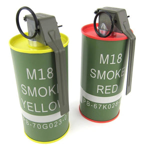 G&G M18 Smoke Grenade BB Can Set - Red/Yellow