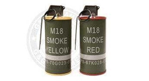 G&G M18 Smoke Grenade BB Can Set - Red/Yellow