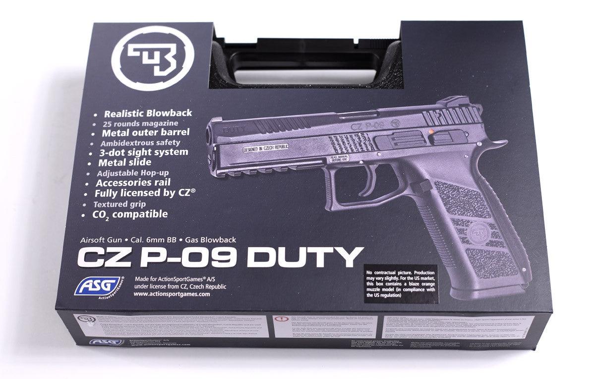 ASG CZ P-09 Green Gas/CO2 Gun Black – Airsoft Atlanta