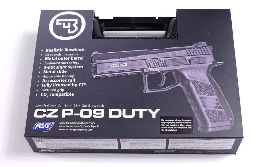 ASG CZ P-09 Green Gas/CO2 Gun Black – Airsoft Atlanta
