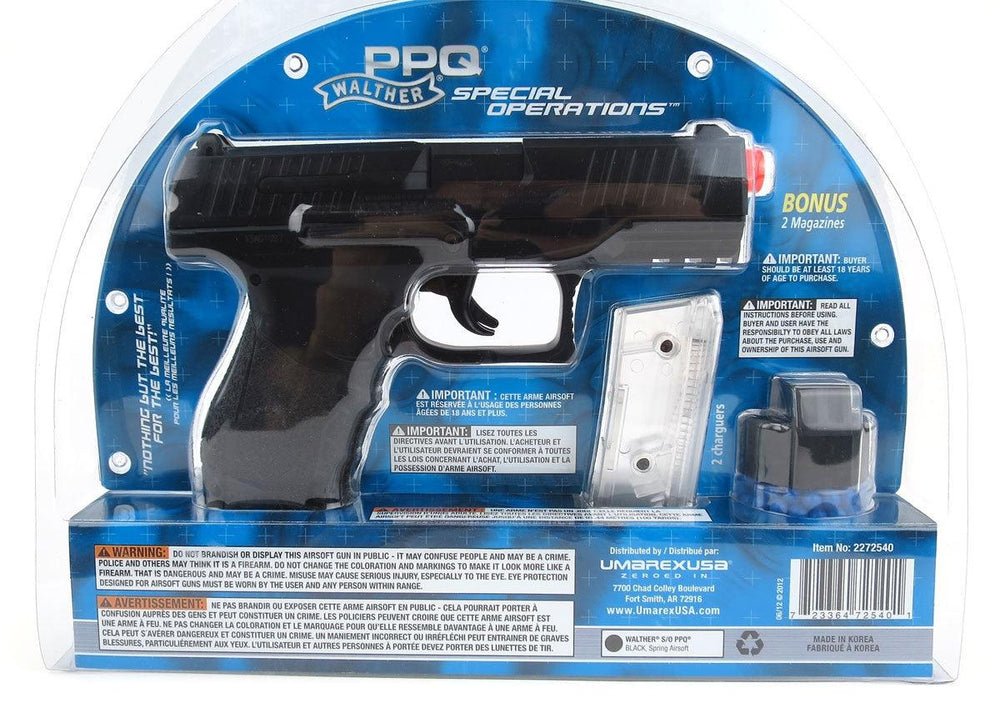 Walther PPQ Spring Pistol - Black