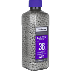 Valken Accelerate White Airsoft Biodegradable BBs - Bottle BIO