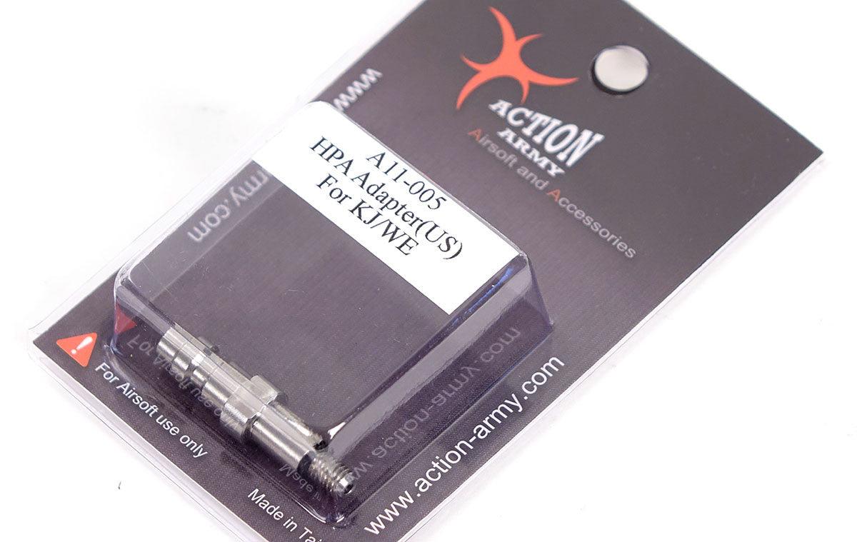 Action Army HPA Adapter for WE and KJW Magazines - CNC Steel Fill Valv -  Airsoft Atlanta