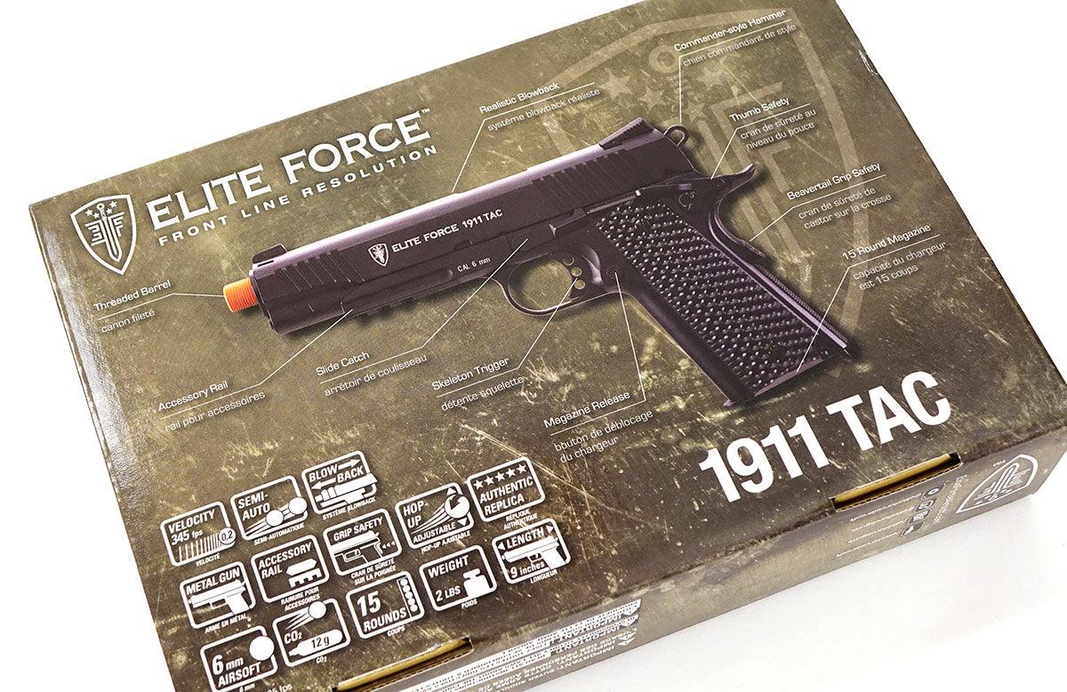 Elite Force 1911 Tactical Blowback Gas Gun (CO2) - Black