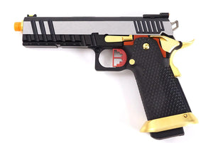 AW Custom Competitor Hi-Capa Green Gas Blowback Pistol - Two Tone Gold