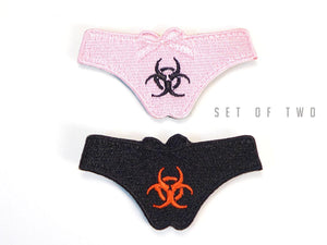 Power Ops Biohazard Logo Panties Patch (Set of 2)