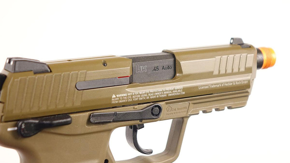 VFC HK45CT Compact Green Gas Full Blowback Pistol - Tan – Airsoft