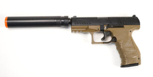Walther PPQ Spring Pistol - Tan - Combat Kit w/Suppressor