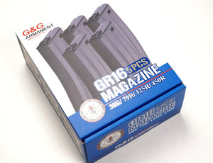 G&G M4 125-Round Midcap AEG Magazine (Grey - Metal - 5 pack)