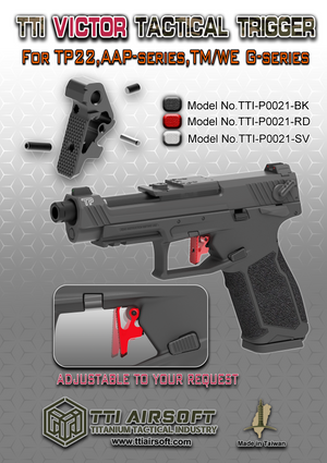 TTI Victor Tactical Adjustable Trigger for Glock/AAP-01