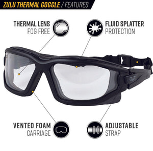 V-Tac Zulu Airsoft Goggles - Clear